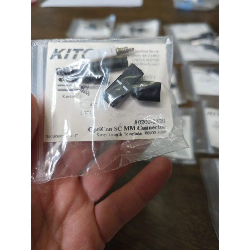 KITCO Fiber Optics OptiCon SC MM Connectors (Lot of 17 Packs, New)#0200-2420